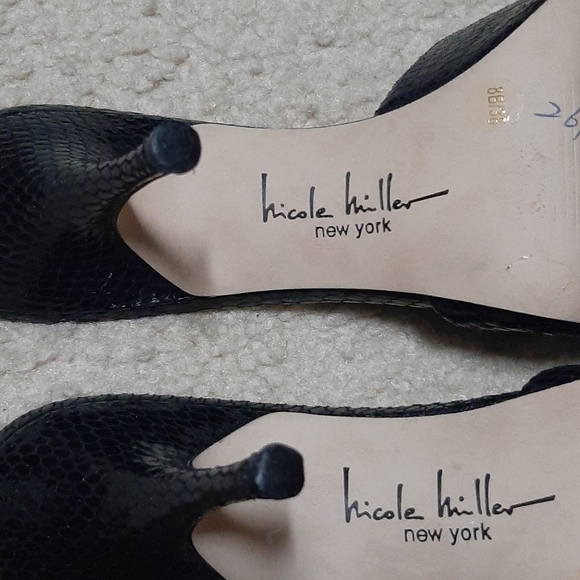 Nicole Miller New York Snakeskin Mules - Picture 2 of 6